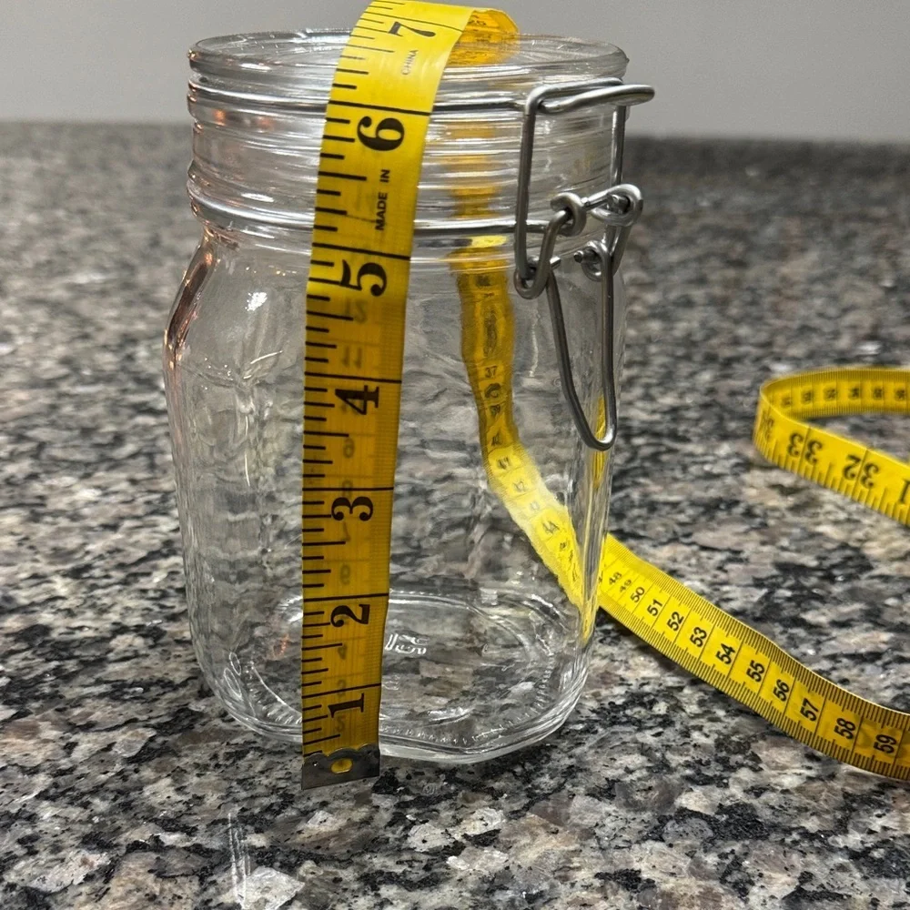 Bormioli Rocco Fido Case Clear 1L Glass Storage Jar with Secure Silver Lid NEW